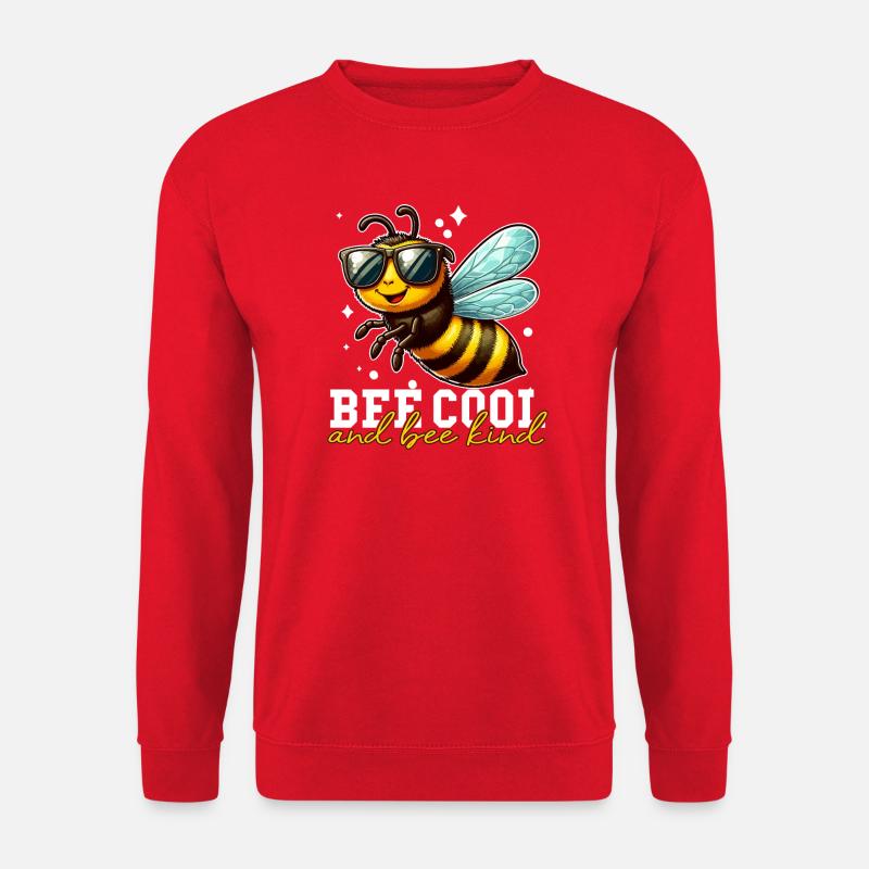 Biene Wohlwollende Lunetée - Unisex Pullover - Rot