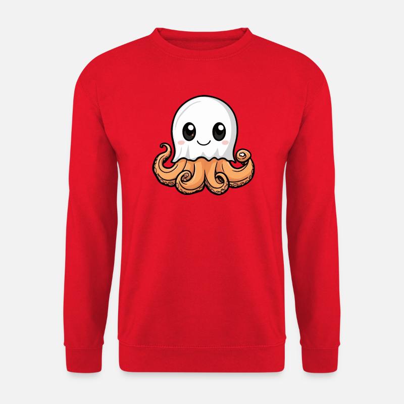 Oktopus Halloween Geist - Unisex Pullover - Rot