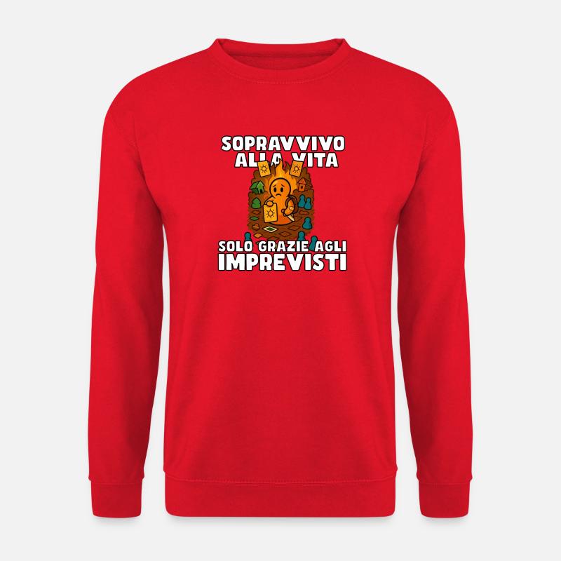 Ich überlebe dank des Unerwarteten - Unisex Pullover - Rot
