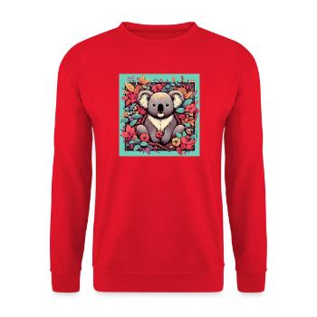 Koala - Sweat-shirt Unisexe - rouge - Devant - Alina (178cm) & Michal (187cm)
