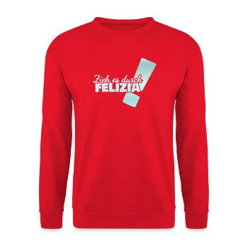 Prénom Felizia - Sweat-shirt Unisexe - rouge - Devant - Alina (178cm) & Michal (187cm)