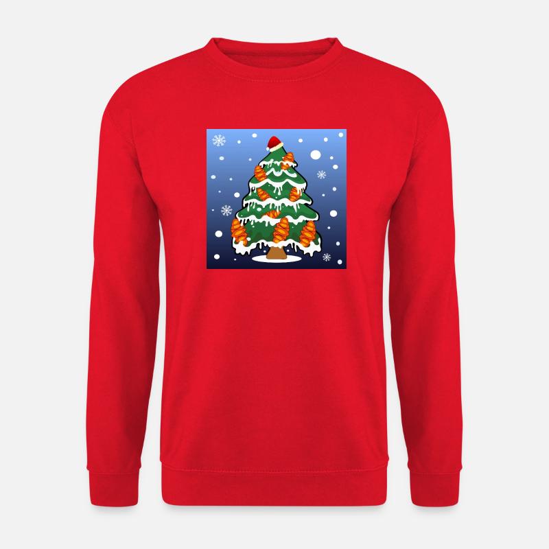 WINTER WEIHNACHTSBAUM HAMBURG FRANZBRÖTCHEN - Unisex Pullover - Rot
