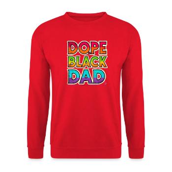 Cool Black Dad Rainbow Design - Unisex Sweatshirt - red - Front - Alina (178cm) & Michal (187cm)