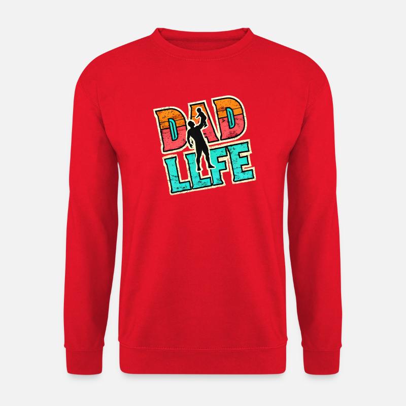 Dad Life, Fathers Gift - Unisex Sweatshirt - red