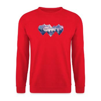 Randonnée en montagne - Sweat-shirt Unisexe - rouge - Devant - Alina (178cm) & Michal (187cm)