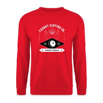 Mystic Eye Hand Symbol Limited - Unisex Sweatshirt - red - Front - Alina (178cm) & Michal (187cm)
