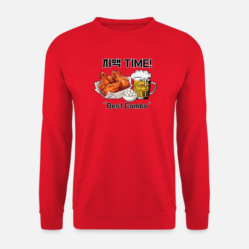 ChiMaek Time – Korean Chicken & Beer - Unisex Pullover - Rot