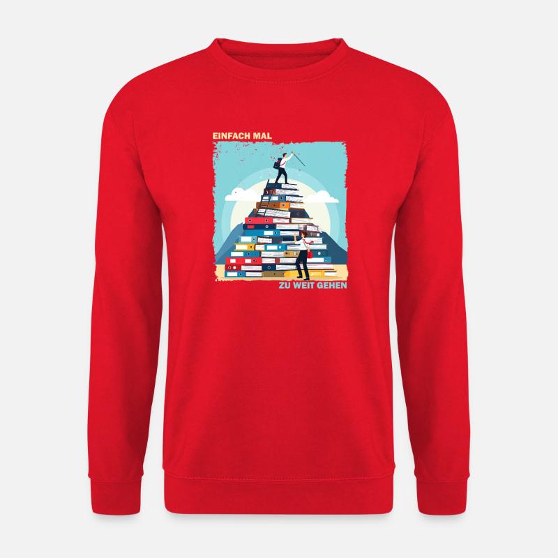 Bücherstapel Aufstieg - Unisex Pullover - Rot