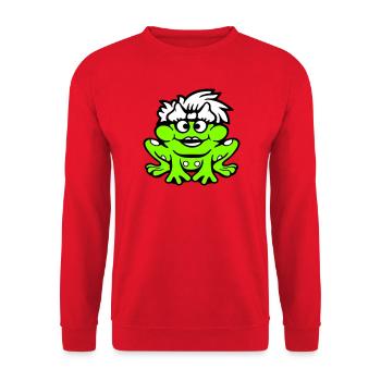 Frosch Frau Hübsch Kröte Lustig Weiblich Mädchen - Unisex Pullover - Rot - Vorne - Alina (178cm) & Michal (187cm)
