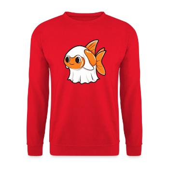 Poisson rouge Halloween fantôme - Sweat-shirt Unisexe - rouge - Devant - Alina (178cm) & Michal (187cm)