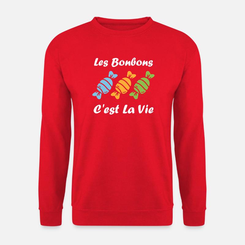 Süßigkeiten sind Leben - Unisex Pullover - Rot
