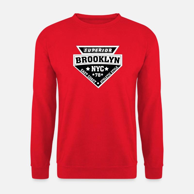 Brooklyn NYC Athletic Shield - Unisex Sweatshirt - red