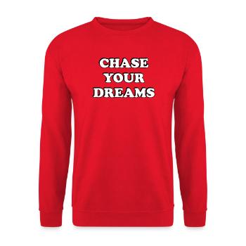 Chase Your Dreams - Unisex Sweatshirt - red - Front - Alina (178cm) & Michal (187cm)
