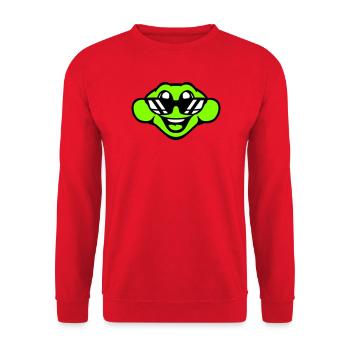 grenouille crapaud cool lunettes de soleil rire heureux mignon - Sweat-shirt Unisexe - rouge - Devant - Alina (178cm) & Michal (187cm)