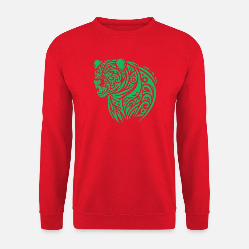 Bär Tribal - Unisex Pullover - Rot