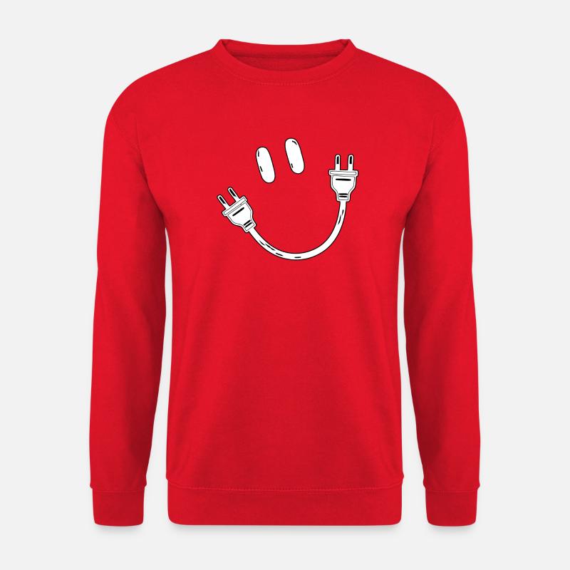 Electricity Schuko Plug Socket Electrical Gift - Unisex Sweatshirt - red
