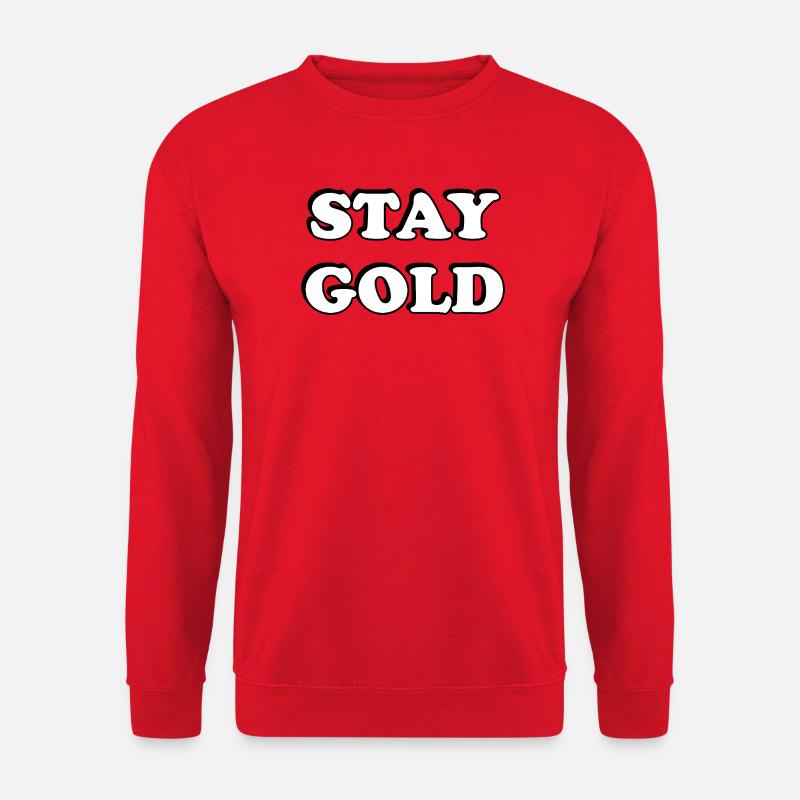 Stay Gold Bold Typografie - Unisex Pullover - Rot
