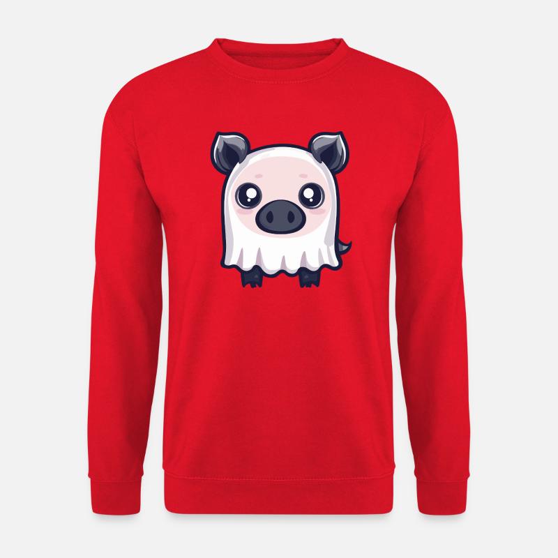 Schwein Halloween Geist Wildschwein - Unisex Pullover - Rot