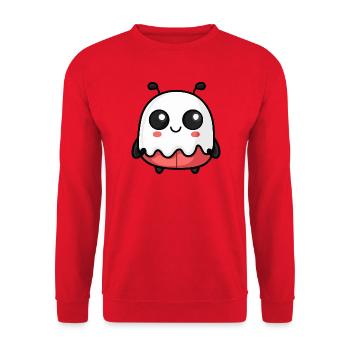 Ladybug Halloween Ghost - Unisex Sweatshirt - red - Front - Alina (178cm) & Michal (187cm)