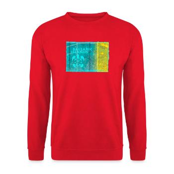 Balearic Islands Neon Style - Unisex Sweatshirt - red - Front - Alina (178cm) & Michal (187cm)