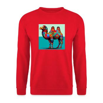 Kamel - Unisex Pullover - Rot - Vorne - Alina (178cm) & Michal (187cm)