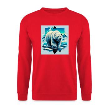 polar bear - Unisex Sweatshirt - red - Front - Alina (178cm) & Michal (187cm)