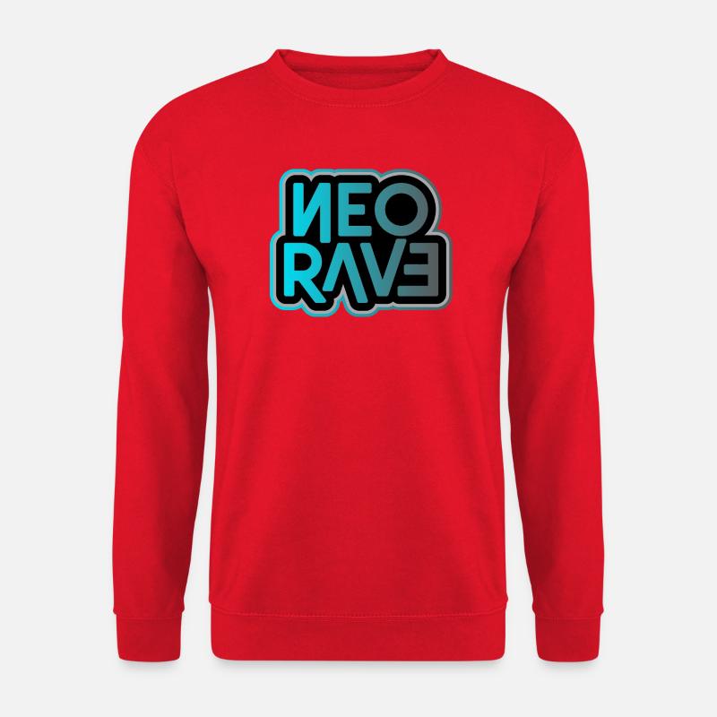 Neo Rave Neon Typografie - Unisex Pullover - Rot