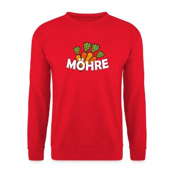 Carrot - Unisex Sweatshirt - red - Front - Alina (178cm) & Michal (187cm)