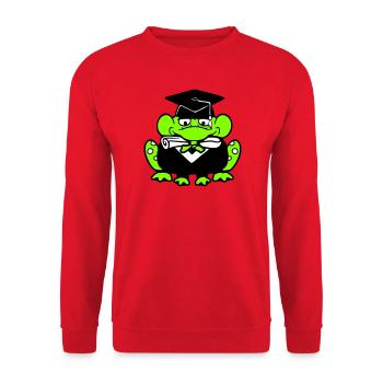 grenouille diplôme d’études secondaires réussi collège mignon - Sweat-shirt Unisexe - rouge - Devant - Alina (178cm) & Michal (187cm)