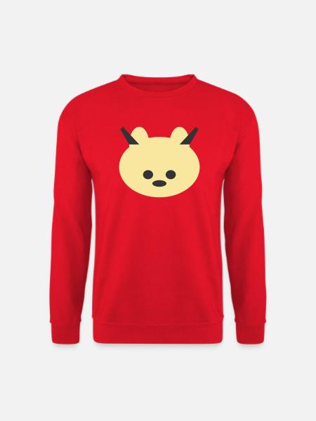 Horned Bear Cuddly Icon - Unisex Sweatshirt - red