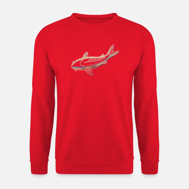 Schillernder Koi-Fisch – Bunt und elegant - Unisex Pullover - Rot