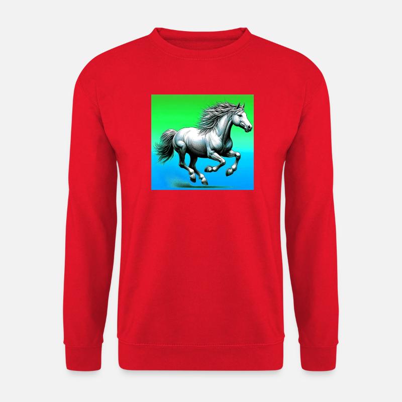 Pferd - Unisex Pullover - Rot
