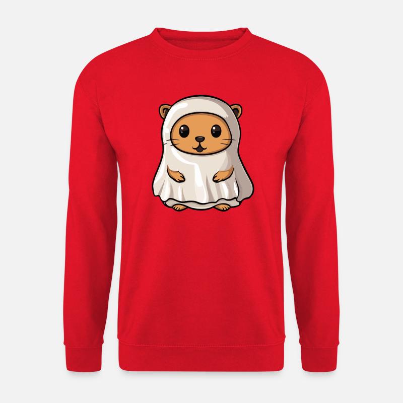 Beaver Halloween Ghost - Unisex Sweatshirt - red