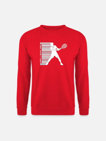 Tennis Glitch Barcode Sweat à capuche - Sweat-shirt Unisexe - rouge