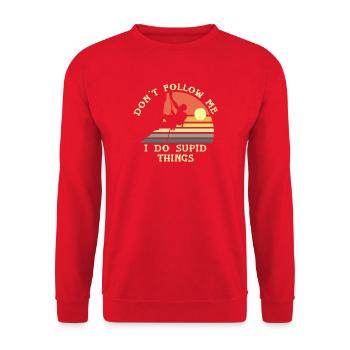 Escalade solaire insolite - Sweat-shirt Unisexe - rouge - Devant - Alina (178cm) & Michal (187cm)
