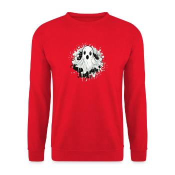 Motif d’éclaboussures fantômes - Sweat-shirt Unisexe - rouge - Devant - Alina (178cm) & Michal (187cm)