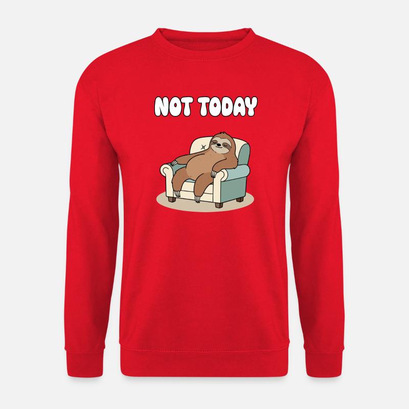 Nicht Heute Faultier Entspannung - Unisex Pullover - Rot