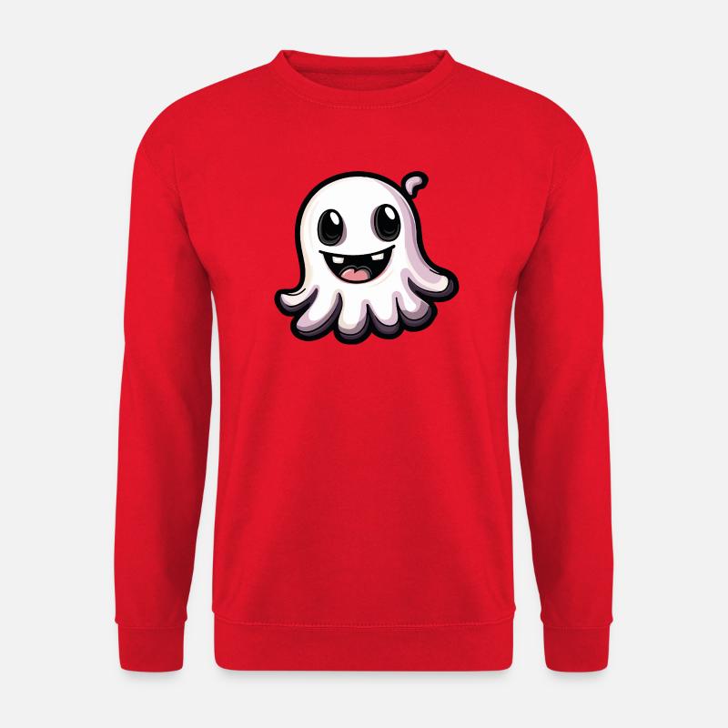 Ghost Halloween Cute Comic - Unisex Sweatshirt - red