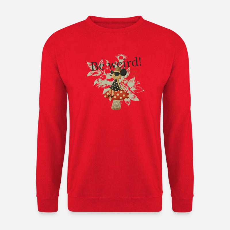 Be Weird Pilz Collage - Unisex Pullover - Rot