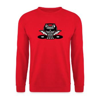 DJ Bat Casque Mixeur Fête d’Halloween - Sweat-shirt Unisexe - rouge - Devant - Alina (178cm) & Michal (187cm)