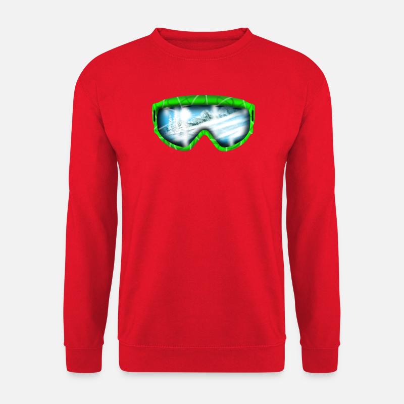 Glacier View Neon Goggle Design - Unisex Sweatshirt - red