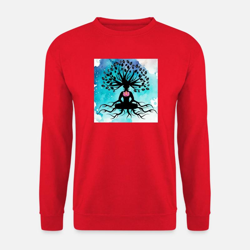 Baum des Lebens Yoga - Unisex Pullover - Rot
