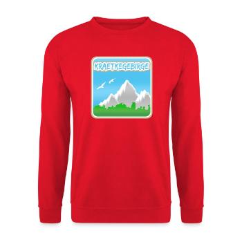 Mountaineering Kraetke Mountains - Unisex Sweatshirt - red - Front - Alina (178cm) & Michal (187cm)