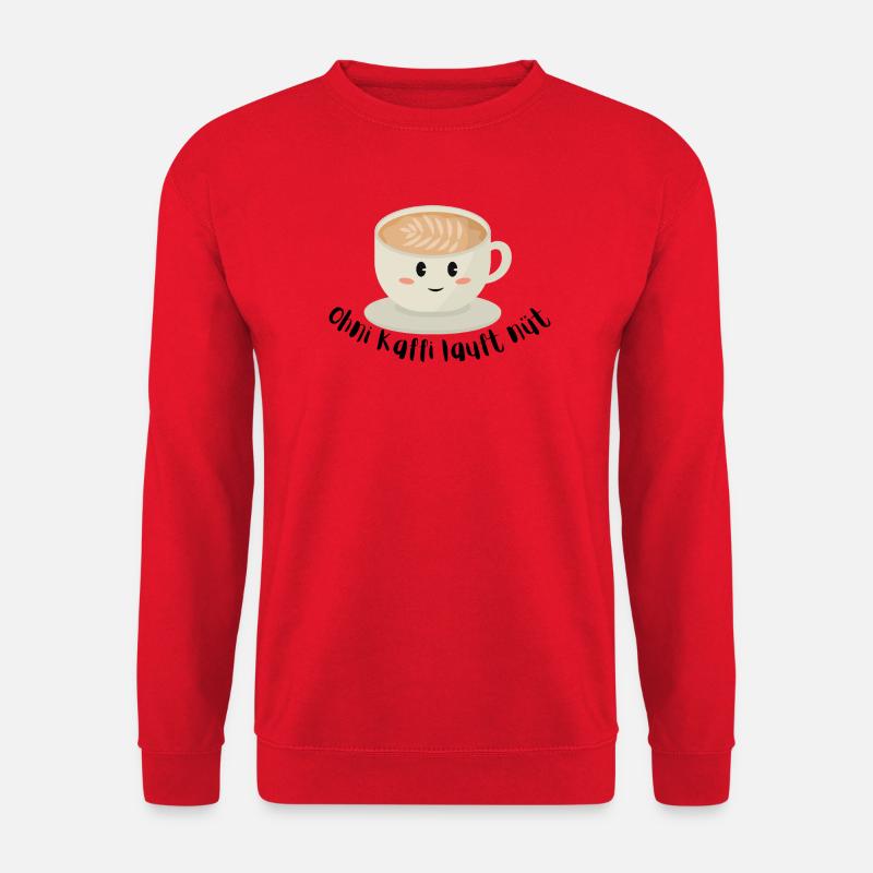 Kaffee Kuschelbecher Latte Kunst - Unisex Pullover - Rot