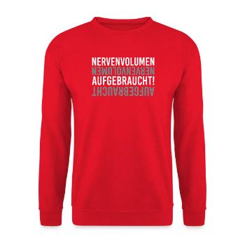 Nerve volume used up - Unisex Sweatshirt - red - Front - Alina (178cm) & Michal (187cm)