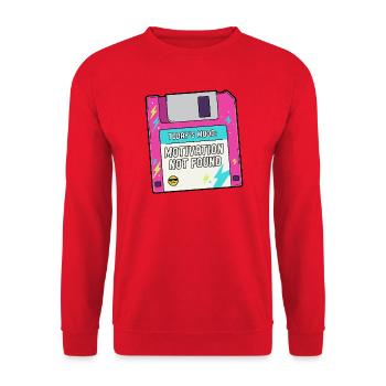 Auf der Diskette fehlt die Motivation - Unisex Pullover - Rot - Vorne - Alina (178cm) & Michal (187cm)