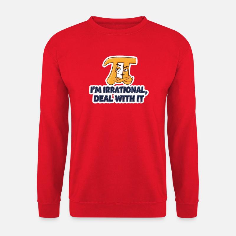 Irrationalität Spruch Mathematik - Unisex Pullover - Rot