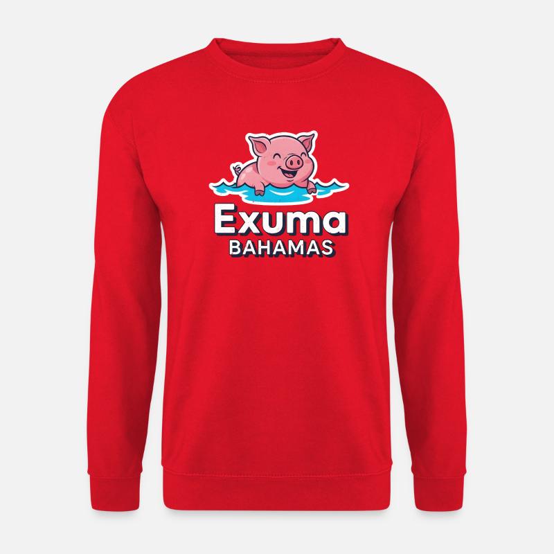 Exuma Schwein Bahamas - Unisex Pullover - Rot