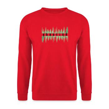 Surselva tree line - Unisex Sweatshirt - red - Front - Alina (178cm) & Michal (187cm)