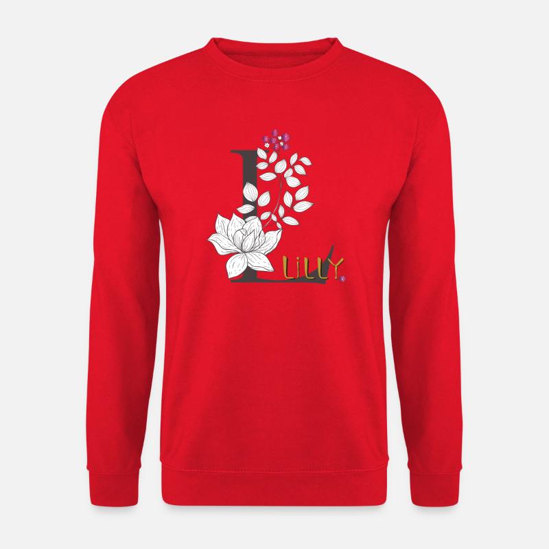 Buchstabe L Lilly - Unisex Pullover - Rot